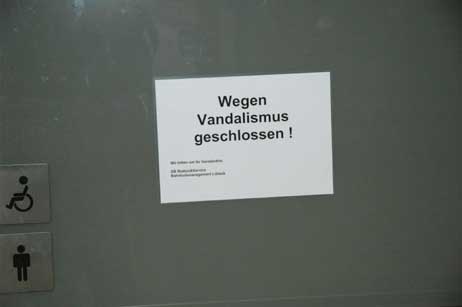 Seit heute heißt es wieder »Wegen Vandalismus geschlossen«. Foto: RD