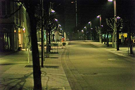 Wenn noch alle Schlafen sind die Männer in Orange schon lange bei der Arbeit. 