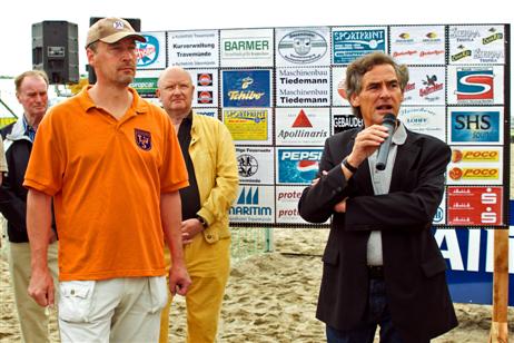 Eröffnung des Beach-Cup 2007 durch Bürgermeister Saxe. 