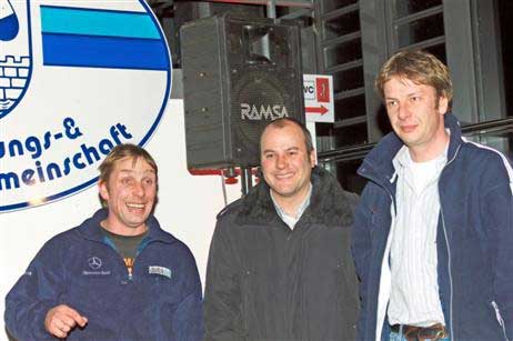 Marcus Runge, Uwe Kirchhoff und René Kapphengst eröffneten am Freitagabend den Nikolausmarkt. Alle Fotos: KARL ERHARD VÖGELE