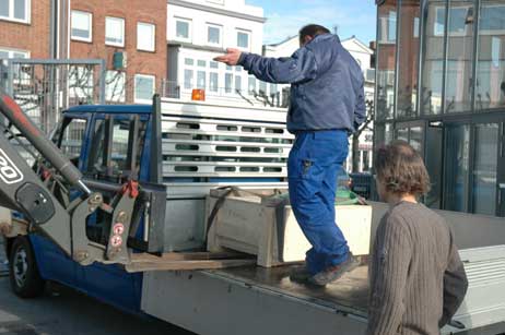 Die Kunst-Kiste wird von Finnlines angeliefert. Foto: TA