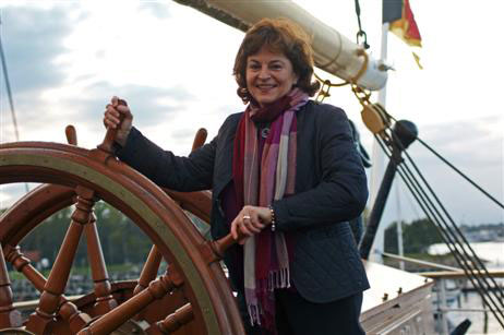 Reißt sie das Ruder rum im Tourismus? Marlene Mortler besuchte die Travemünder Viermastbark Passat. Alle Fotos: KARL ERHARD VÖGELE