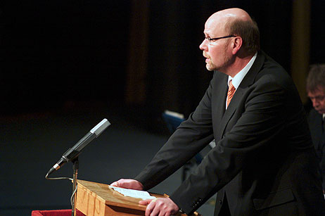 Ulrich Lorenz, Staatssekretär im Innenministerium, erklärte, die Akezptanz, die die Polizisten für ihre Aufgaben in der Bevölkerung genießen würden, sei sehr groß. Alle Fotos: KARL ERHARD VÖGELE 
