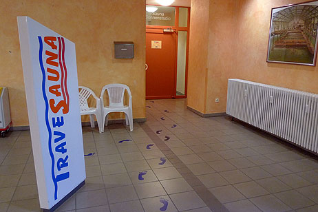 Der Weg in die Trave-Sauna bleibt frei. Foto: KARL ERHARD VÖGELE