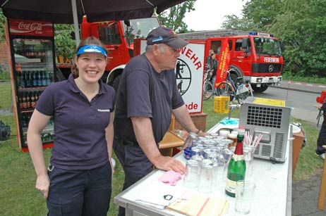 Die Freiwillige Feuerwehr Travemünde war zum ersten Mal dabei und bot ein tolles Programm, trotz Späteinsatz in der vorangegangenen Nacht. Foto: TA