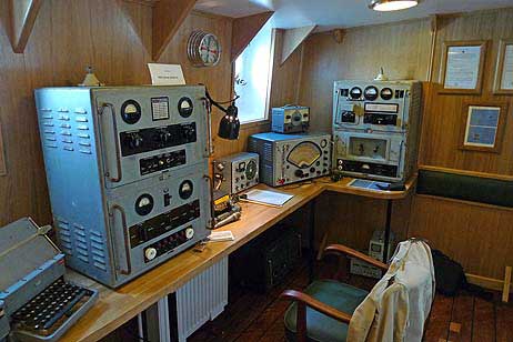 Blick in das Museum Seefunkstelle Passat.