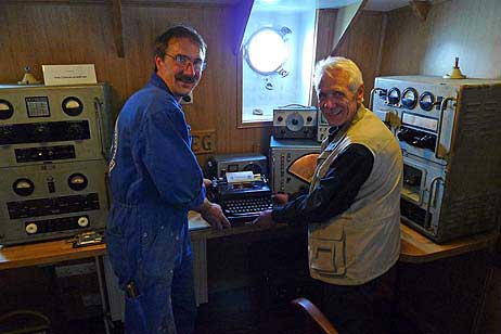 Schiffstechniker auf der »PASSAT« Gerhard Grothe (links) und Hans Berg.