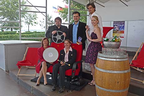 Das Cinestar, die Tanzschule Alff und die LTM stellten am Freitagnachmittag das Kino-Programm im Brügmanngarten vor. Alle Fotos: KARL ERHARD VÖGELE 