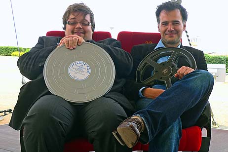 Ansprechpartner vor Ort: Stefan Schwabe, Theaterleiter des Cinestar, und Christian Lukas (LTM). Alle Fotos: KARL ERHARD VÖGELE 