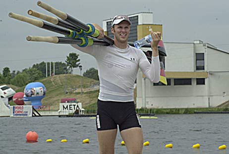 Ruder-Weltmeister Matthias Flach kommt nach Travemünde. Foto: Nintendo Deutschland