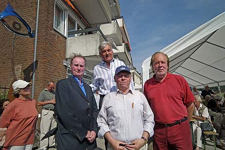 Der Vorstand des Vereins Kunst und Kultur zu Travemünde: Klaus Petersen, Jürgen Steffens, Friedel Deventer und Dr. Egon Schmitz-Hübsch. Foto: KARL ERHARD VÖGELE