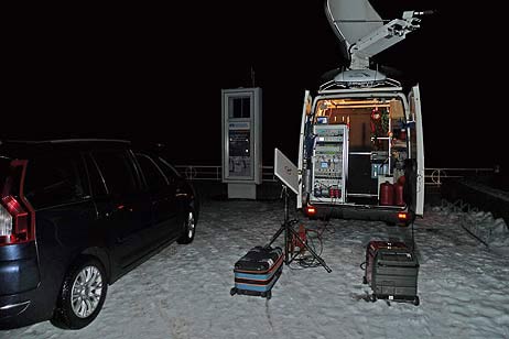 Viel Technik für die Live-Übertragung aus Travemünde. Foto: KARL ERHARD VÖGELE