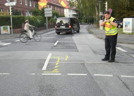 Die Polizei fand vor Ort lediglich eine Bremsspur.