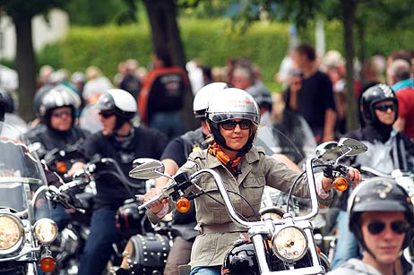 Harley-Weekend in Travemünde. Foto: KARL ERHARD VÖGELE 