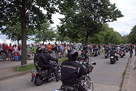 Harley-Weekend in Travemünde. Foto: KARL ERHARD VÖGELE 