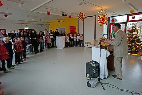 Rektor Panten bei seiner Ansprache. Foto: KARL ERHARD VÖGELE 