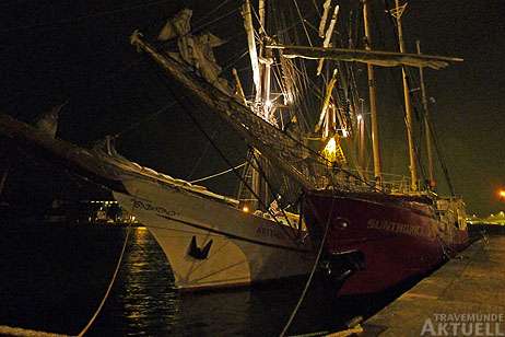 Travemünde Aktuell: Vier große Segler am Ostpreußenkai
