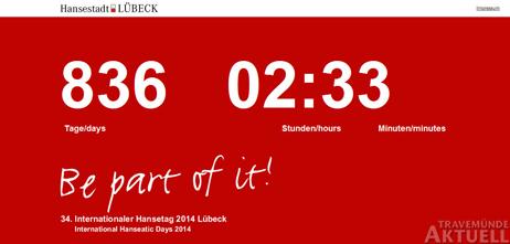Bezeichnender Weise ist die Veranstaltungsseite »www.hansetag2014.de« mit einem Countdown versehen... Screenshot: TA 