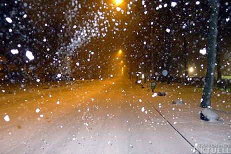 Travemünde Aktuell: Kräftige Schneeschauer und minus 4 Grad »warm«