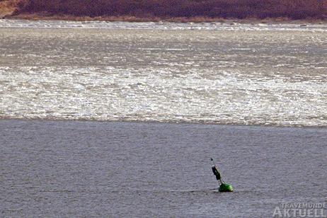 Travemünde Aktuell: Fahrwassertonnen vom Eis eingeholt und neu gesetzt